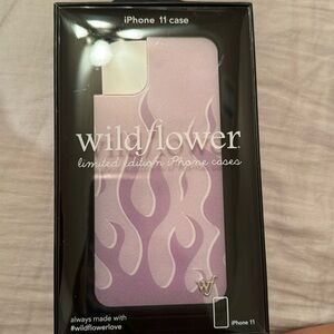 Wildflower purple flames iPhone 11 case.